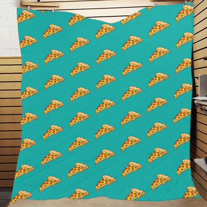 Pizza Pattern Print Design A03 Premium Quilt