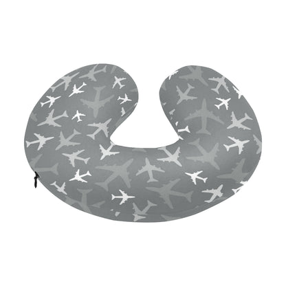 Airplane Pattern Print Design 02 U-Shaped Travel Neck Pillow