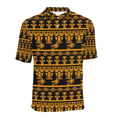 Eye of Horus Tribal Egypt Pattern Men Polo Shirt