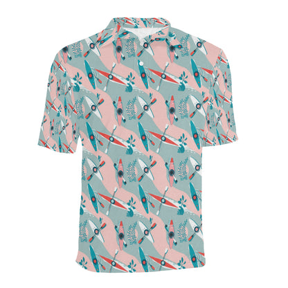 Kayak Pattern Print Design 05 Men Polo Shirt