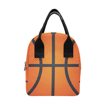 Basketball Texture Print Pattern Insulated Lunch Bag