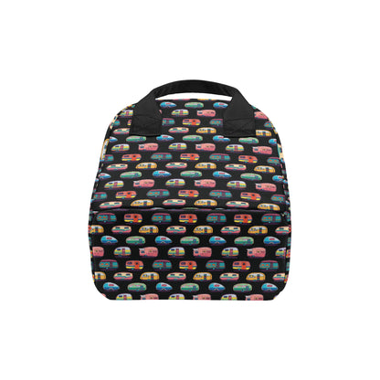 Camper Camping Pattern Insulated Lunch Bag