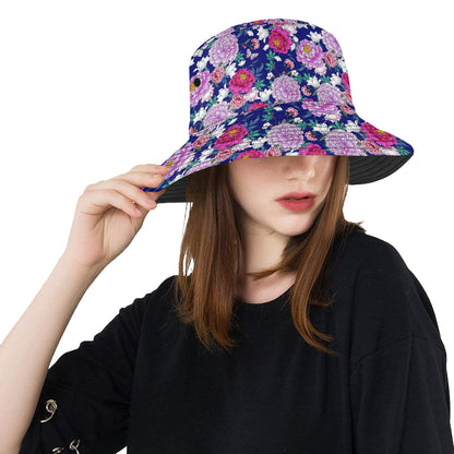 Dahlia Pattern Print Design DH013 Unisex Bucket Hat