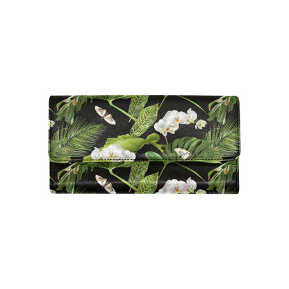 Tropical Flower Pattern Print Design TF026 Women's Trifold Wallet