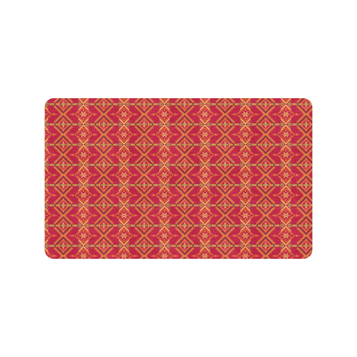 Southwest Aztec Design Themed Print Rubber Doormat