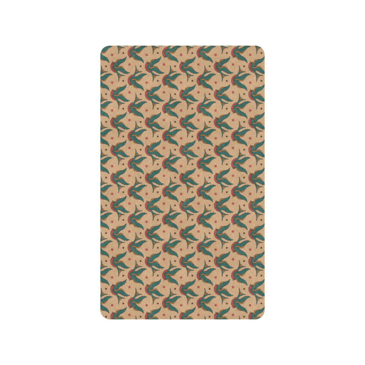 Old School Tattoo Swallow Design Rubber Doormat