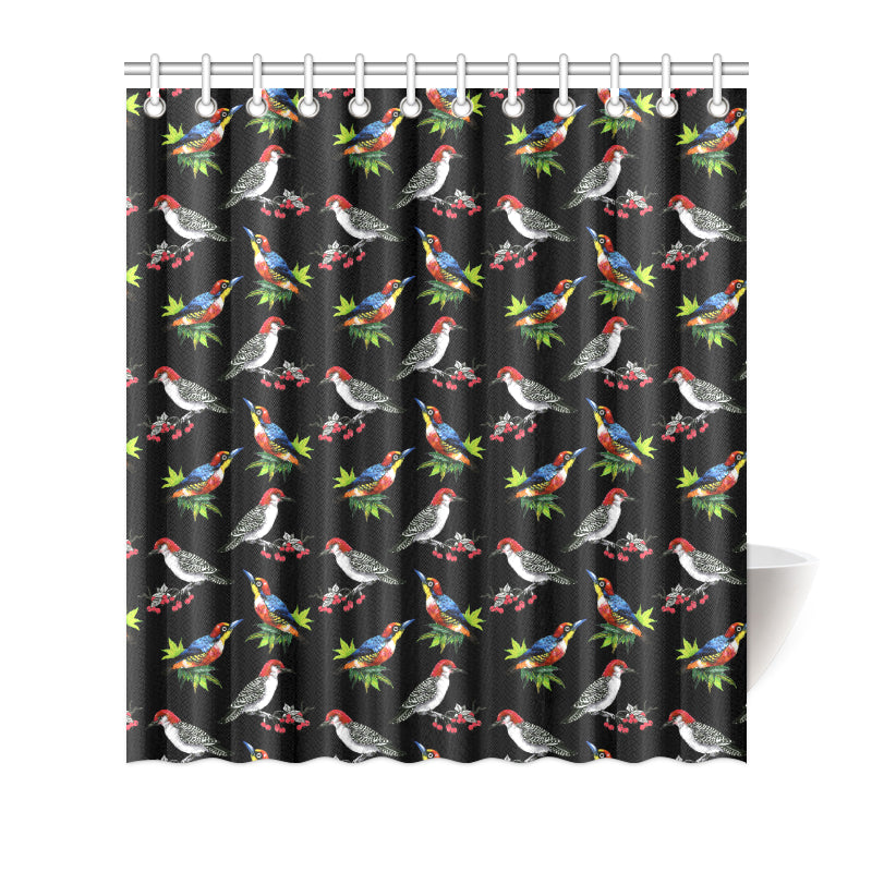 Birds Pattern Print Design 06 Shower Curtain