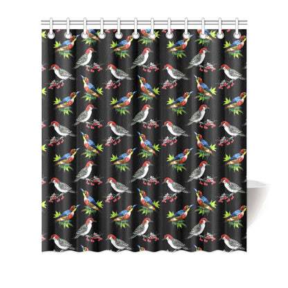 Birds Pattern Print Design 06 Shower Curtain