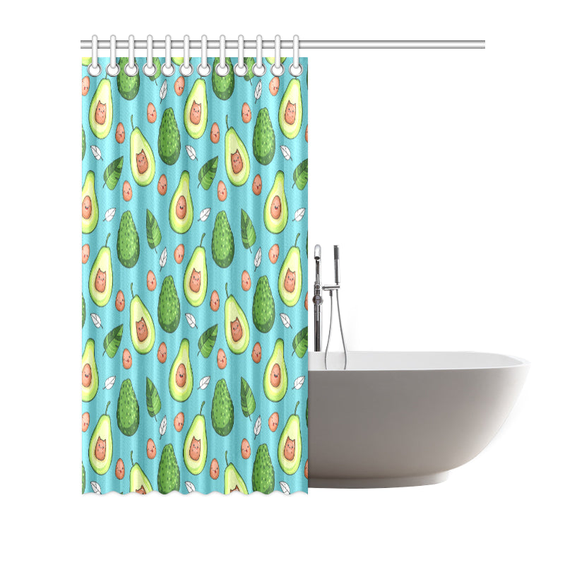 Avocado Pattern Print Design AC05 Shower Curtain