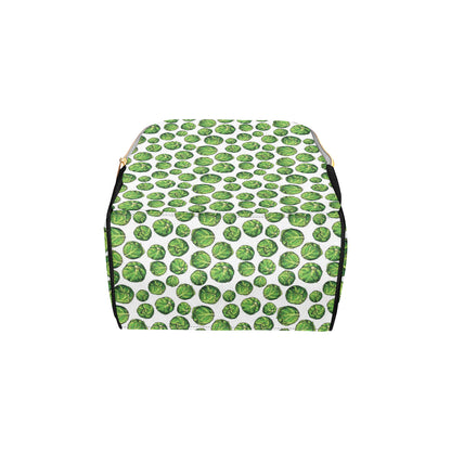 Brussels Sprouts Pattern Print Design 02 Diaper Bag Backpack