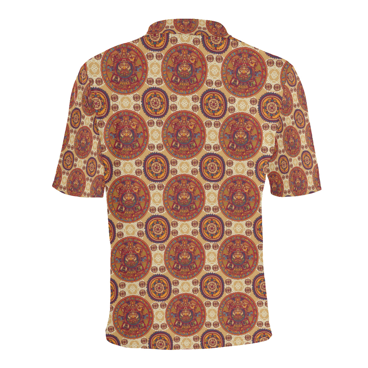 Calendar Aztec Pattern Print Design 01 Men Polo Shirt