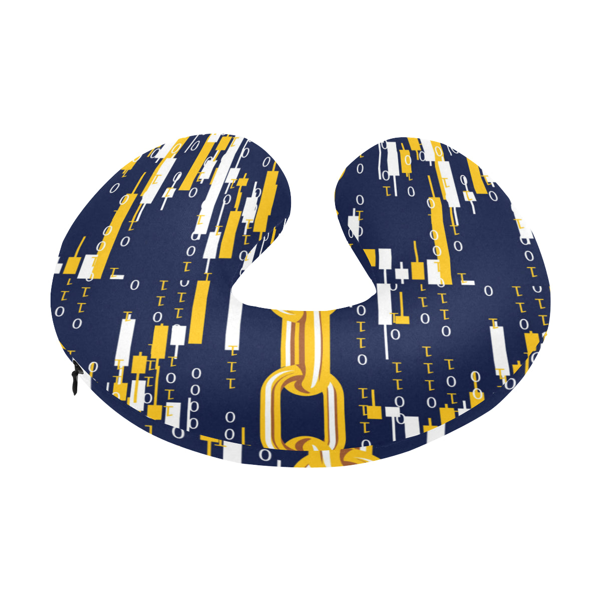 Cryptocurrency Chain Pattern Print Design 03 U-Shaped Travel Neck Pillow