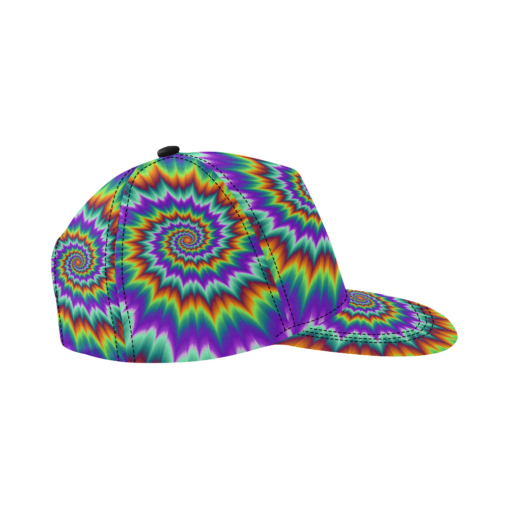 Optical illusion Pulsing fiery spirals Snapback Cap