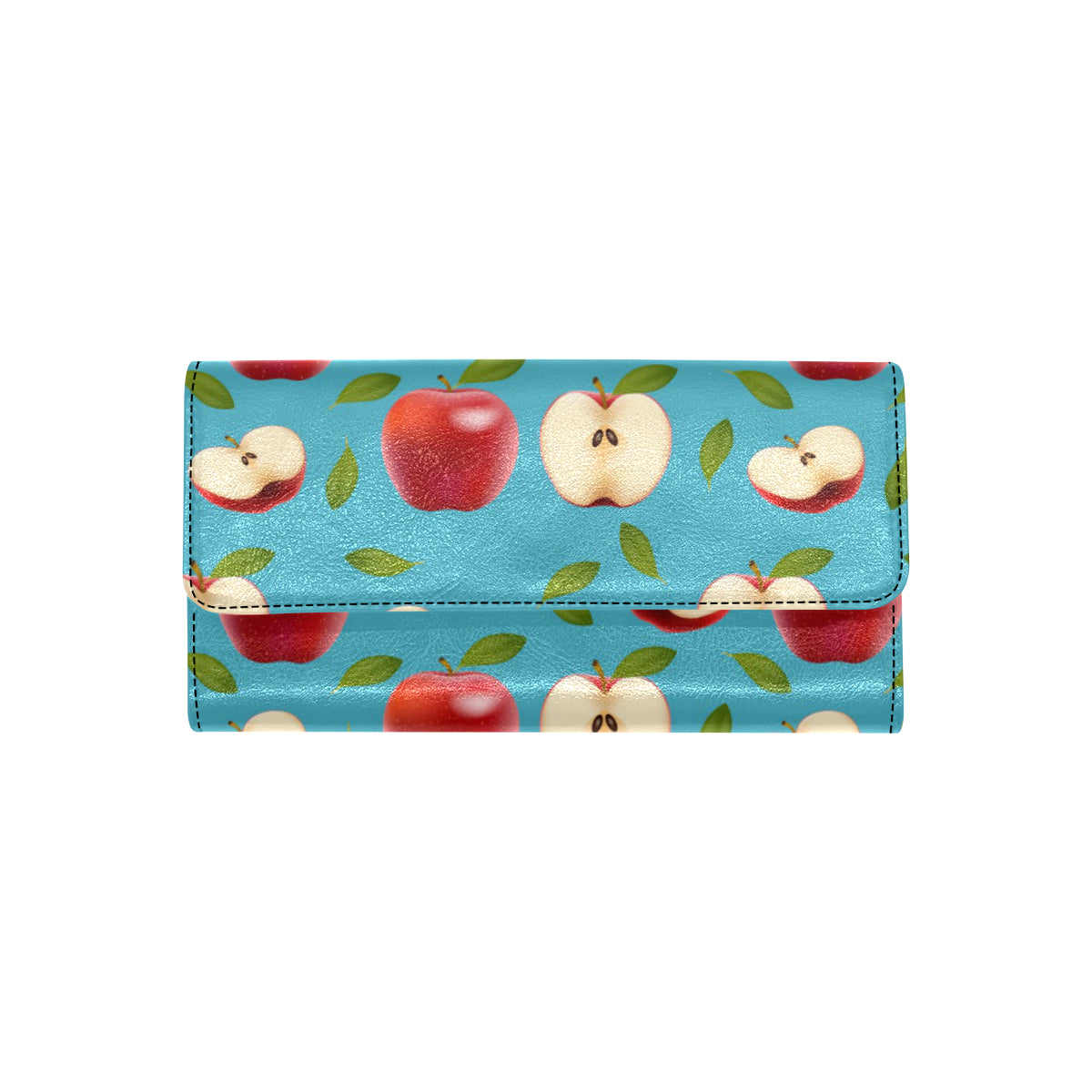Apple Pattern Print Design AP012 Women's Trifold Wallet