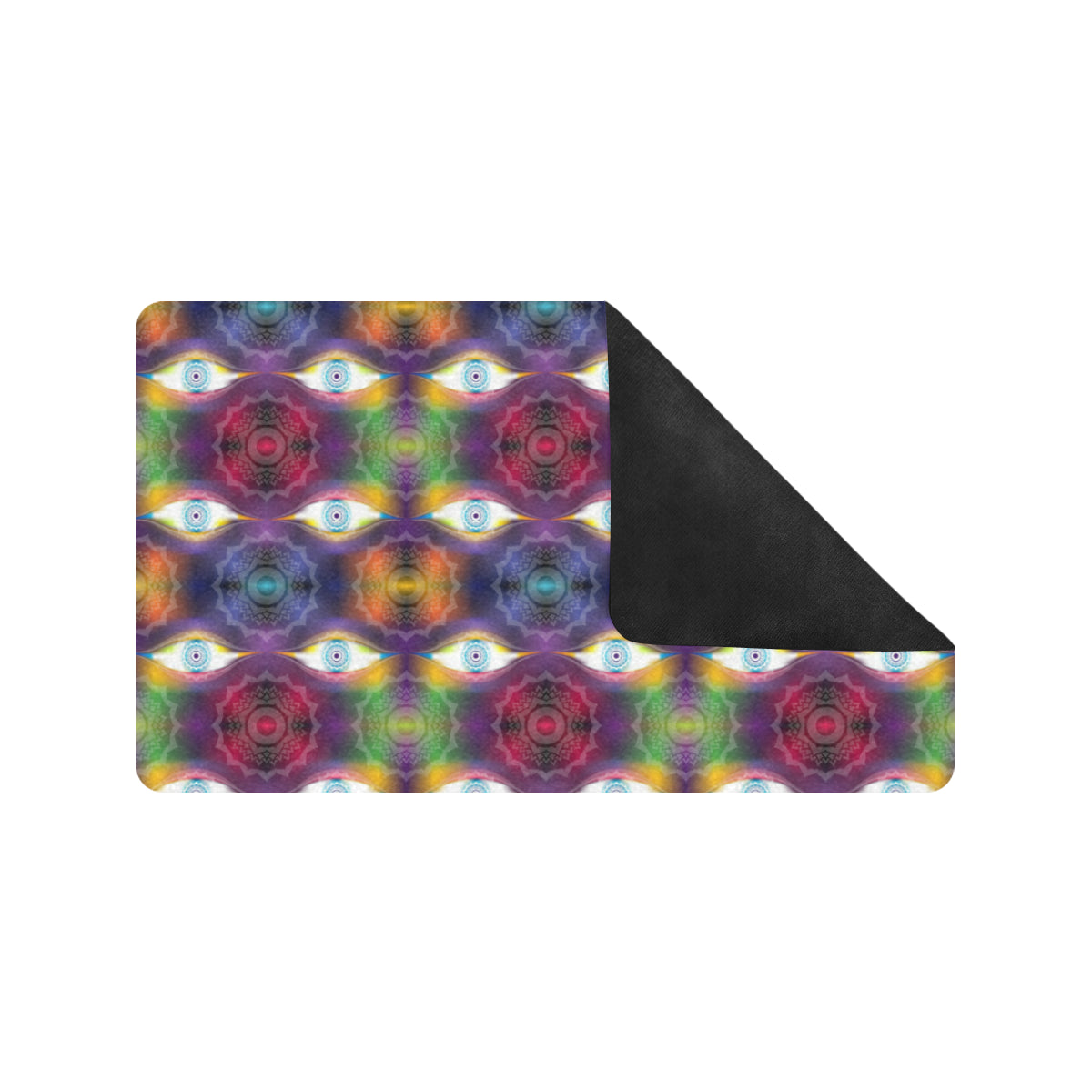 Chakra Eye Print Pattern Rubber Doormat
