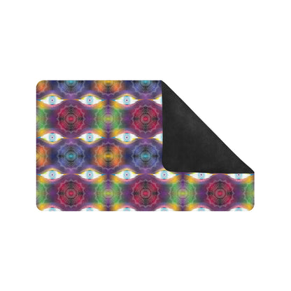 Chakra Eye Print Pattern Rubber Doormat