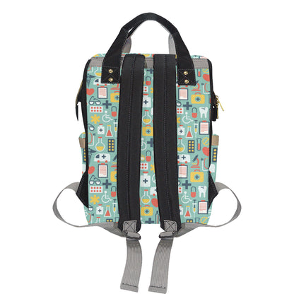 Medical Pattern Print Design 02 Diaper Bag Backpack
