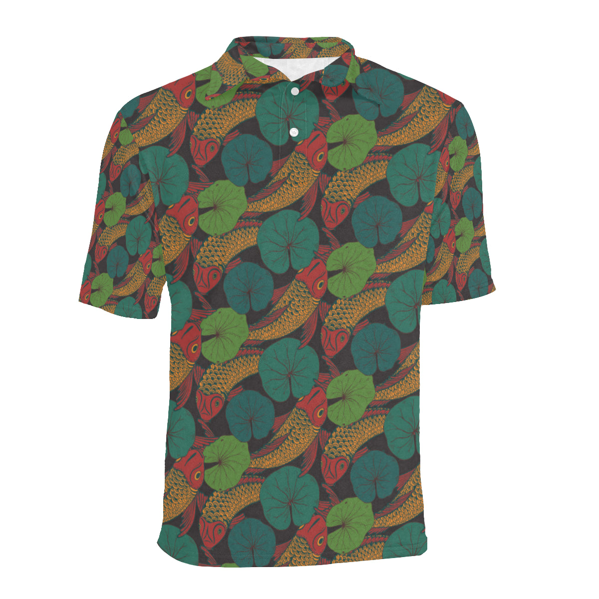 KOI Fish Pattern Print Design 01 Men Polo Shirt