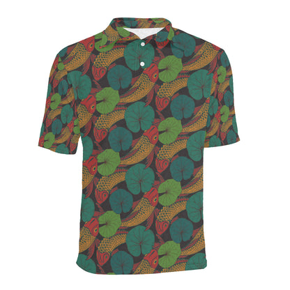 KOI Fish Pattern Print Design 01 Men Polo Shirt