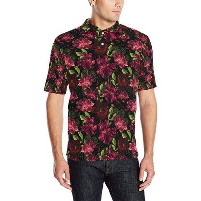 Iris Pattern Print Design IR03 Men Polo Shirt