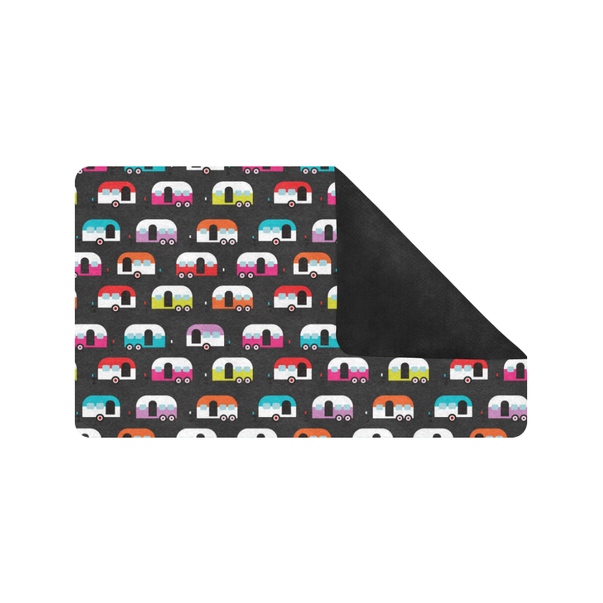 Camper Caravan Pattern Rubber Doormat