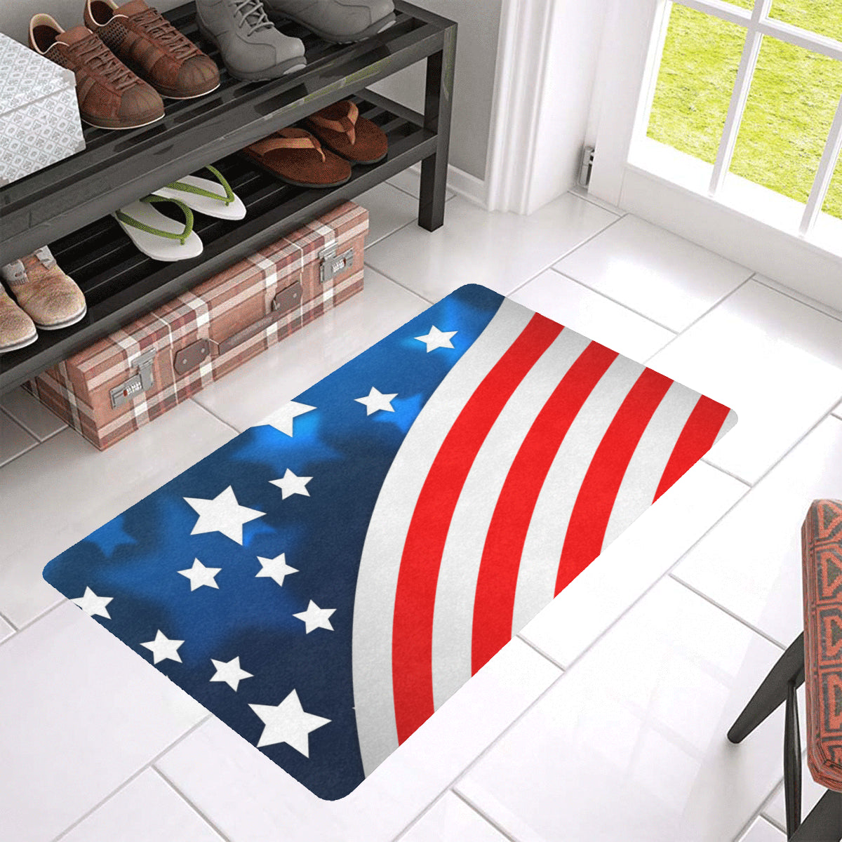 American flag Style Rubber Doormat