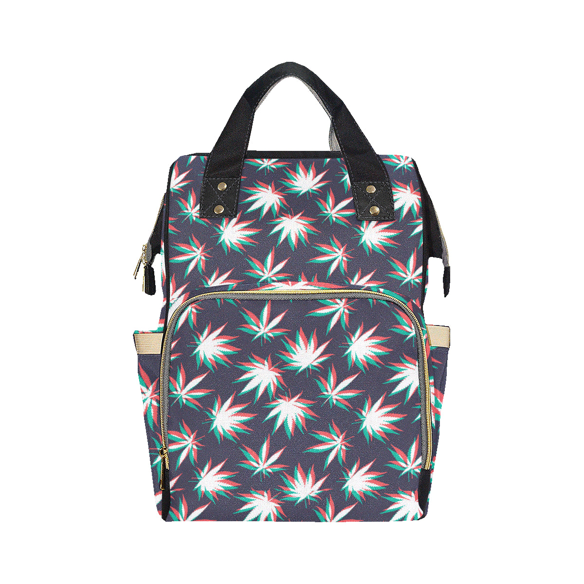 Pot Leaf Pattern Print Design A01 Diaper Bag Backpack