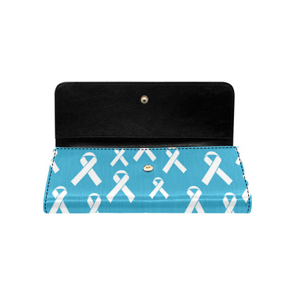 Liver cancer Pattern Print Design 01 Women's Trifold Wallet