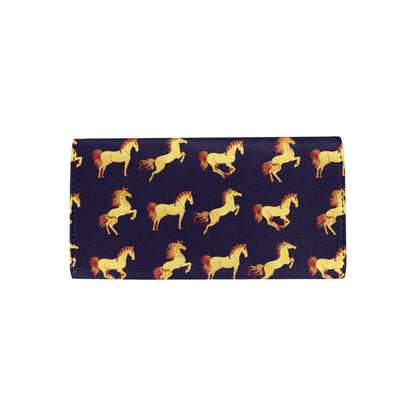 Gold Horse Pattern Women's Trifold Wallet
