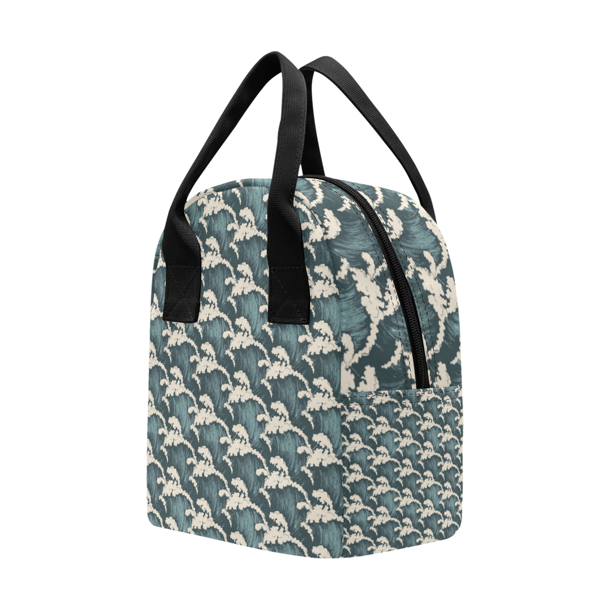 Wave Art Print Insulated Lunch Bag