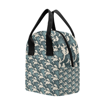 Wave Art Print Insulated Lunch Bag
