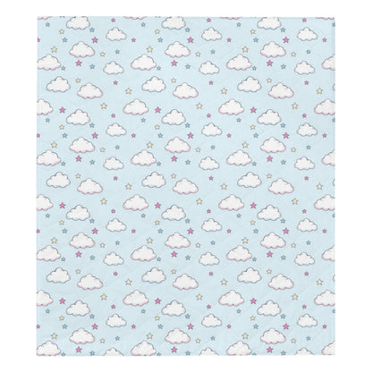 Cloud  Pattern Print Design 01 Premium Quilt