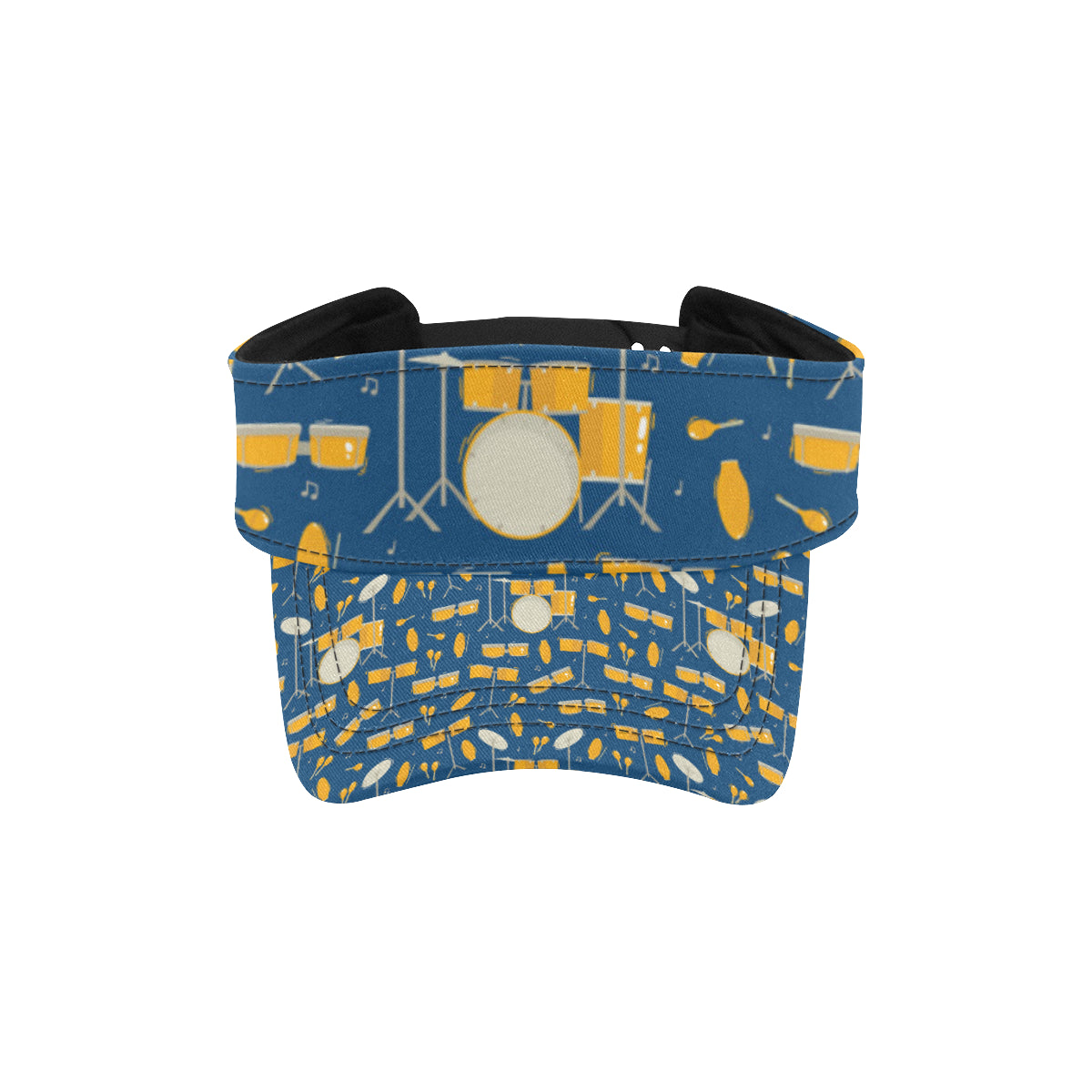 Drum Set Pattern Print Design 03 Unisex Sun Visor