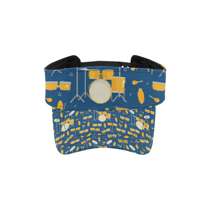 Drum Set Pattern Print Design 03 Unisex Sun Visor