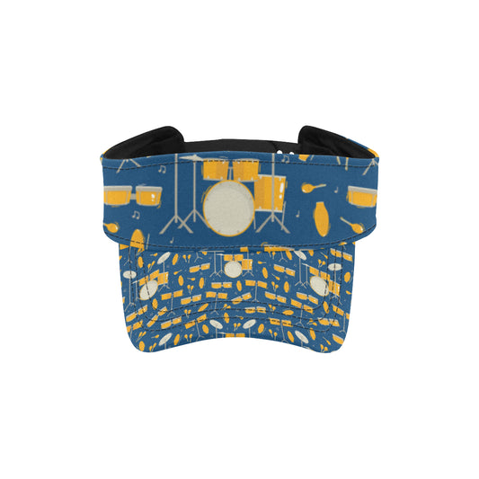 Drum Set Pattern Print Design 03 Unisex Sun Visor