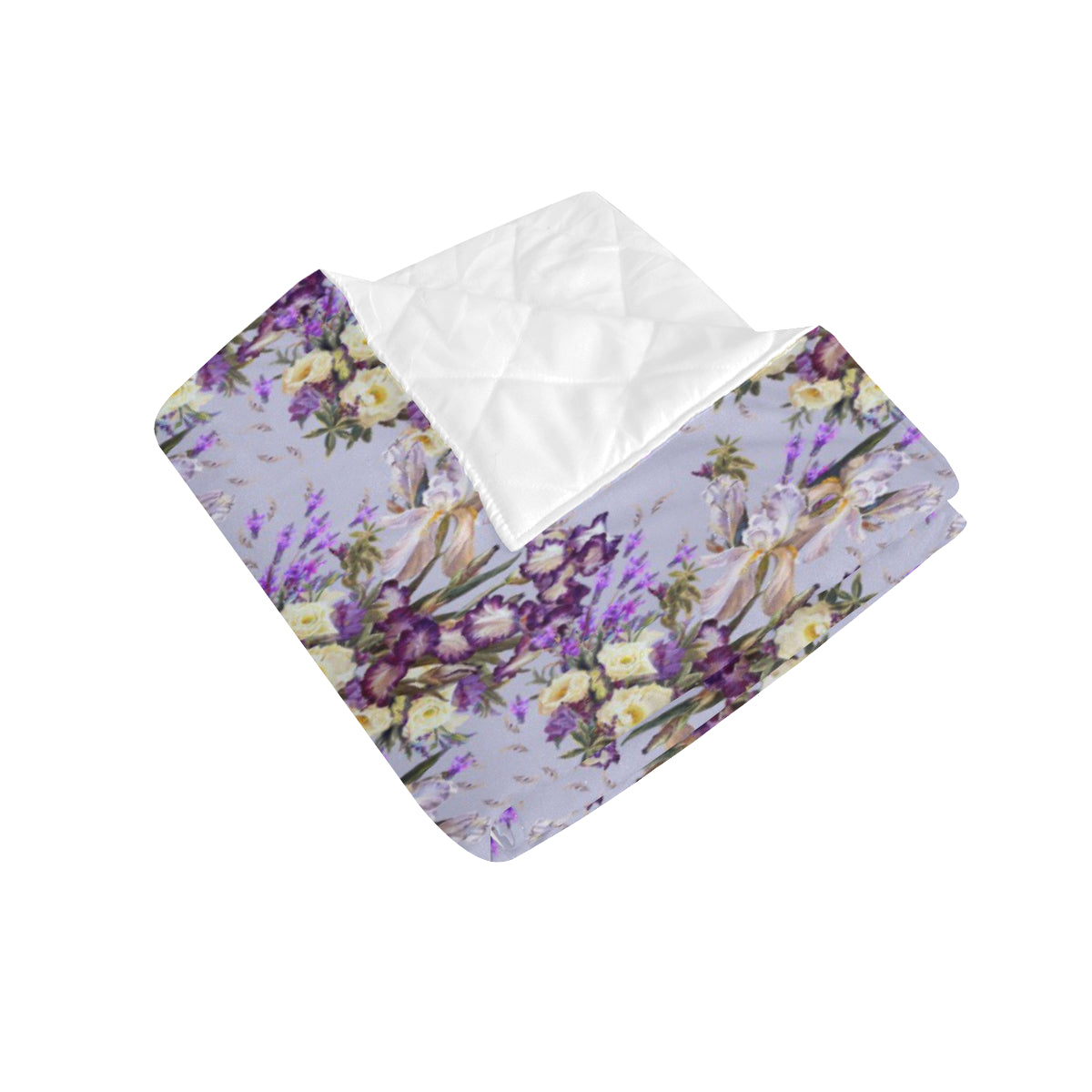 Iris Pattern Print Design IR07 Premium Quilt