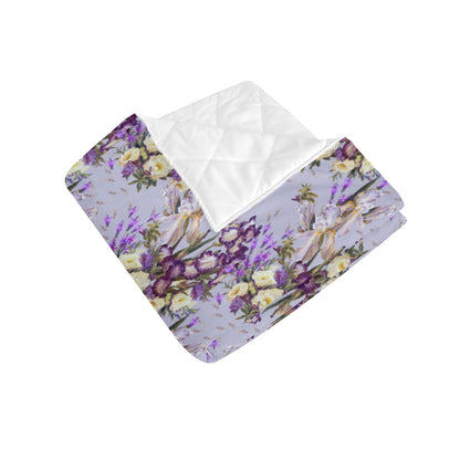 Iris Pattern Print Design IR07 Premium Quilt