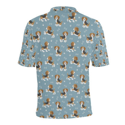 Beagle Pattern Print Design 02 Men Polo Shirt