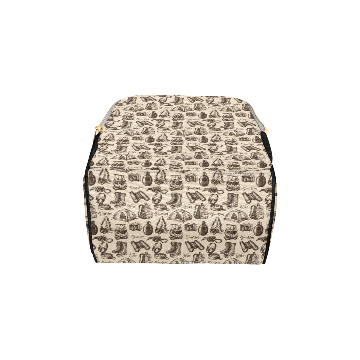 Camping Pattern Print Design 01 Diaper Bag Backpack