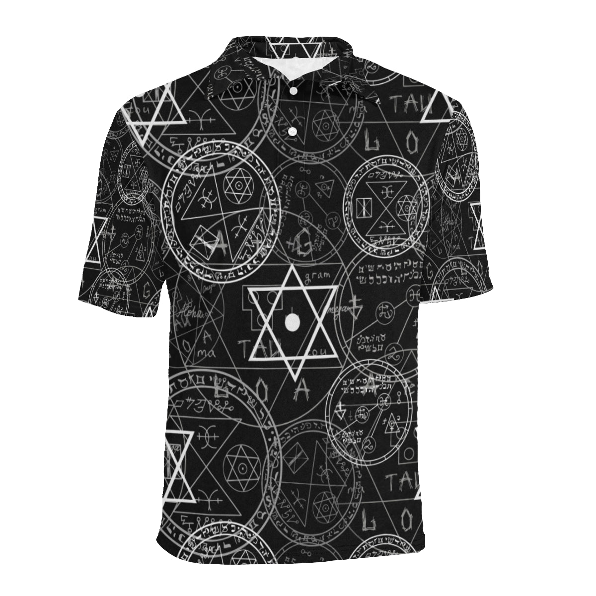 Pentagram Pattern Print Design A01 Men Polo Shirt