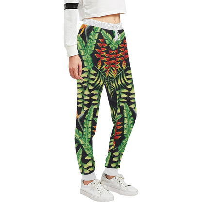 Hawaiian Flower Tropical Palm Leaves Unisex Sweatpants