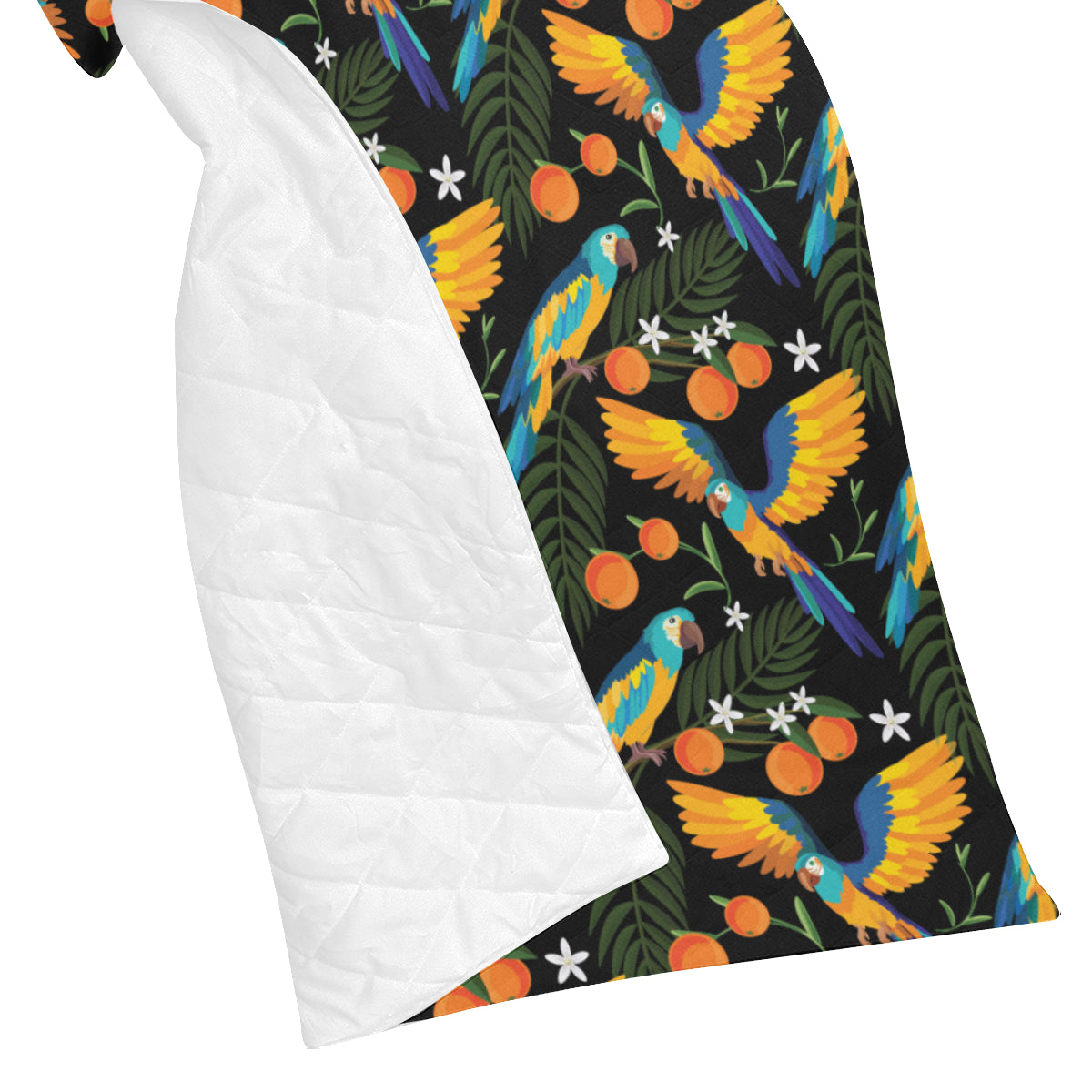 Macaw Pattern Print Design 03 Premium Quilt