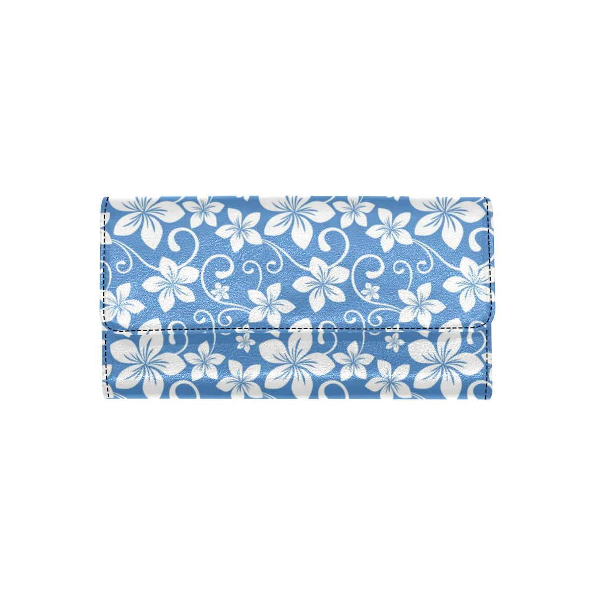 Hibiscus Pattern Print Design HB09 Women's Trifold Wallet