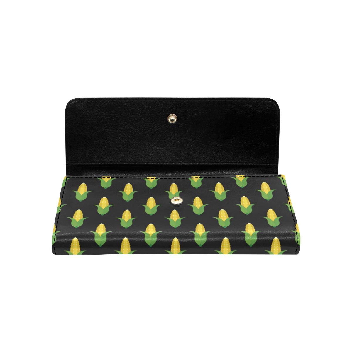 Corn Pattern Print Design 05 Women's Trifold Wallet