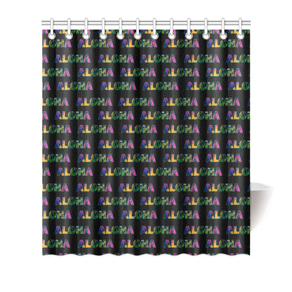 Aloha Hawaii Neon Shower Curtain