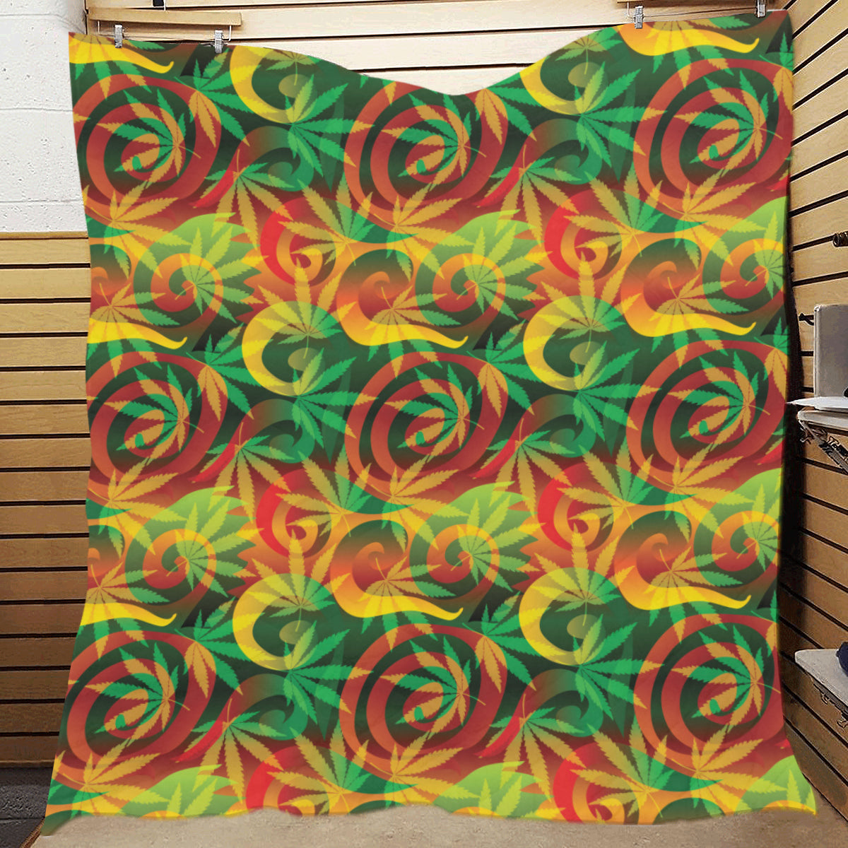 Rastafarian Pattern Print Design A01 Premium Quilt