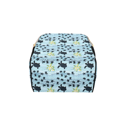 Sea Turtle Pattern Print Design T011 Diaper Bag Backpack