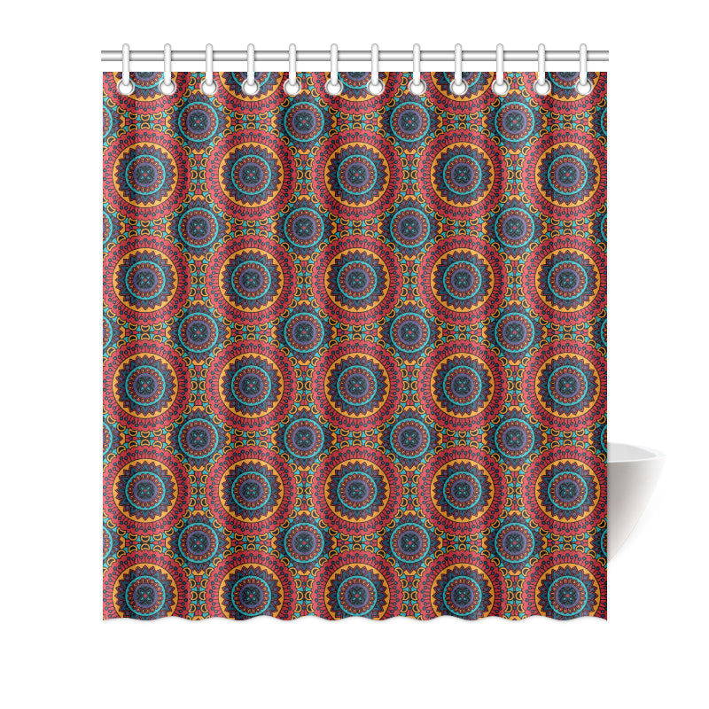 Bohemian Mandala Style Print Shower Curtain