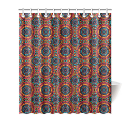 Bohemian Mandala Style Print Shower Curtain