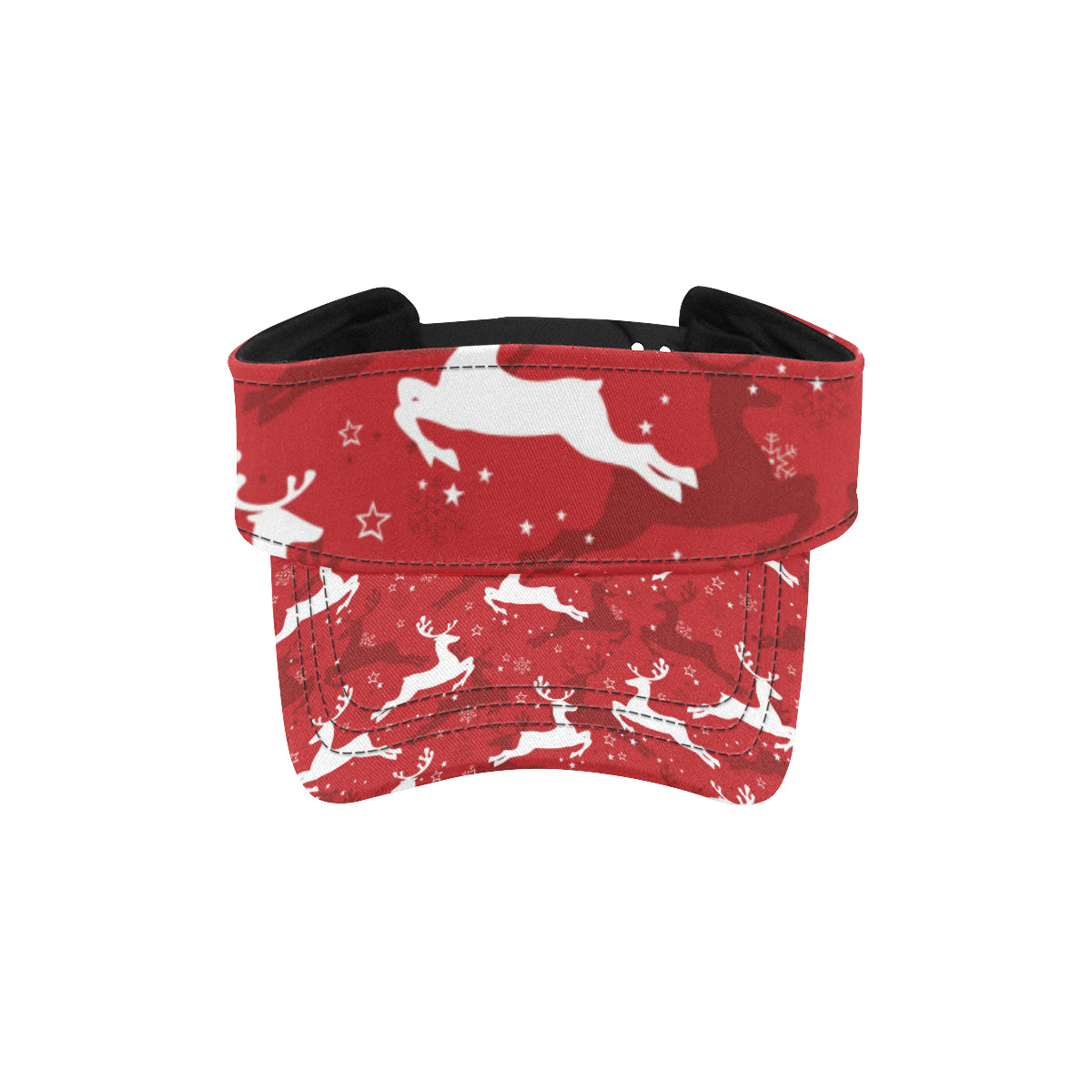 Reindeer Red Pattern Print Design 01 Unisex Sun Visor